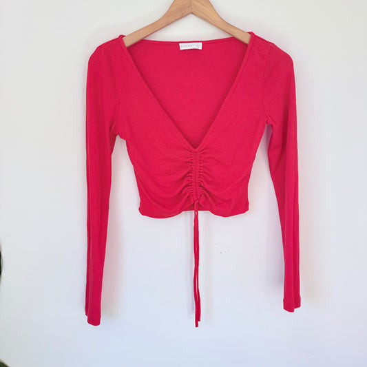 Kookai Size 2 Ribbed Crop Top