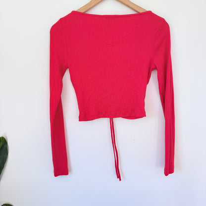 Kookai Size 2 Ribbed Crop Top