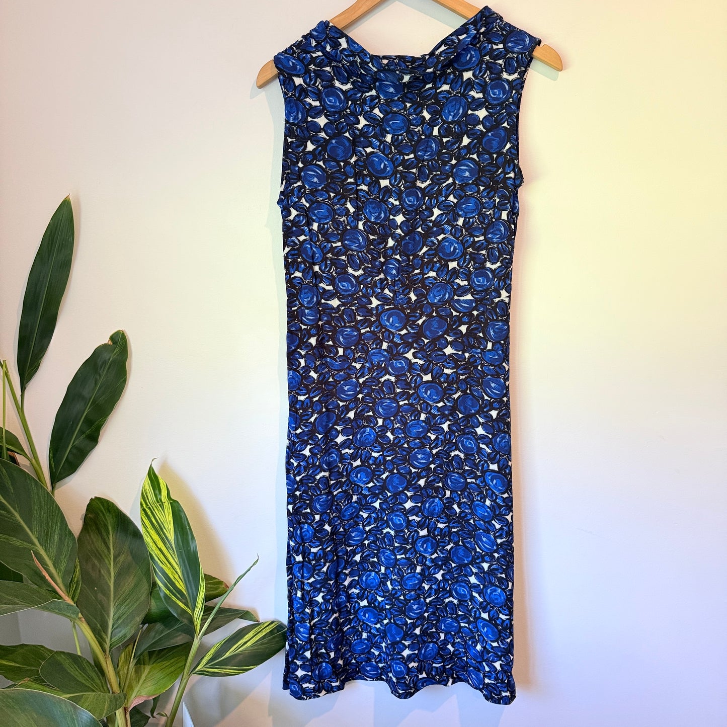 Anne Mardell U/Arm 44cm Blue Forte Floral Shift Dress