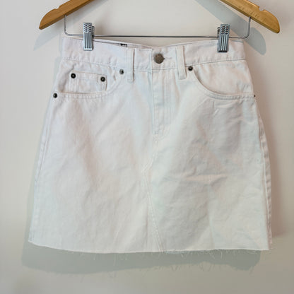 Dr. Denim White Echo Denim Mini Skirt Size XS