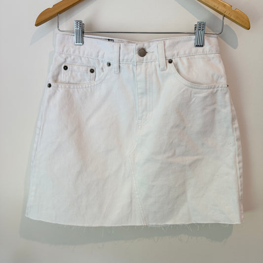 Dr. Denim White Echo Denim Mini Skirt Size XS