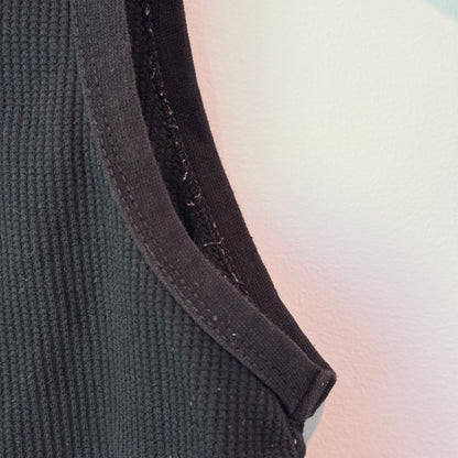 White Fox Society Size S Black Ribbed Crop Top