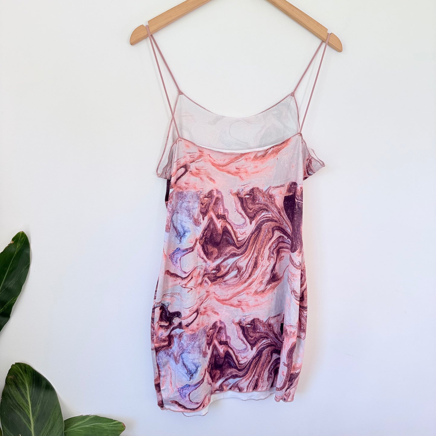 Shein Curve 0XL Marble Print Bodycon Dress