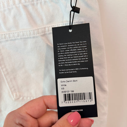 Dr. Denim White Echo Denim Mini Skirt Size XS