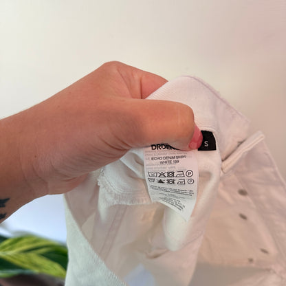 Dr. Denim White Echo Denim Mini Skirt Size XS