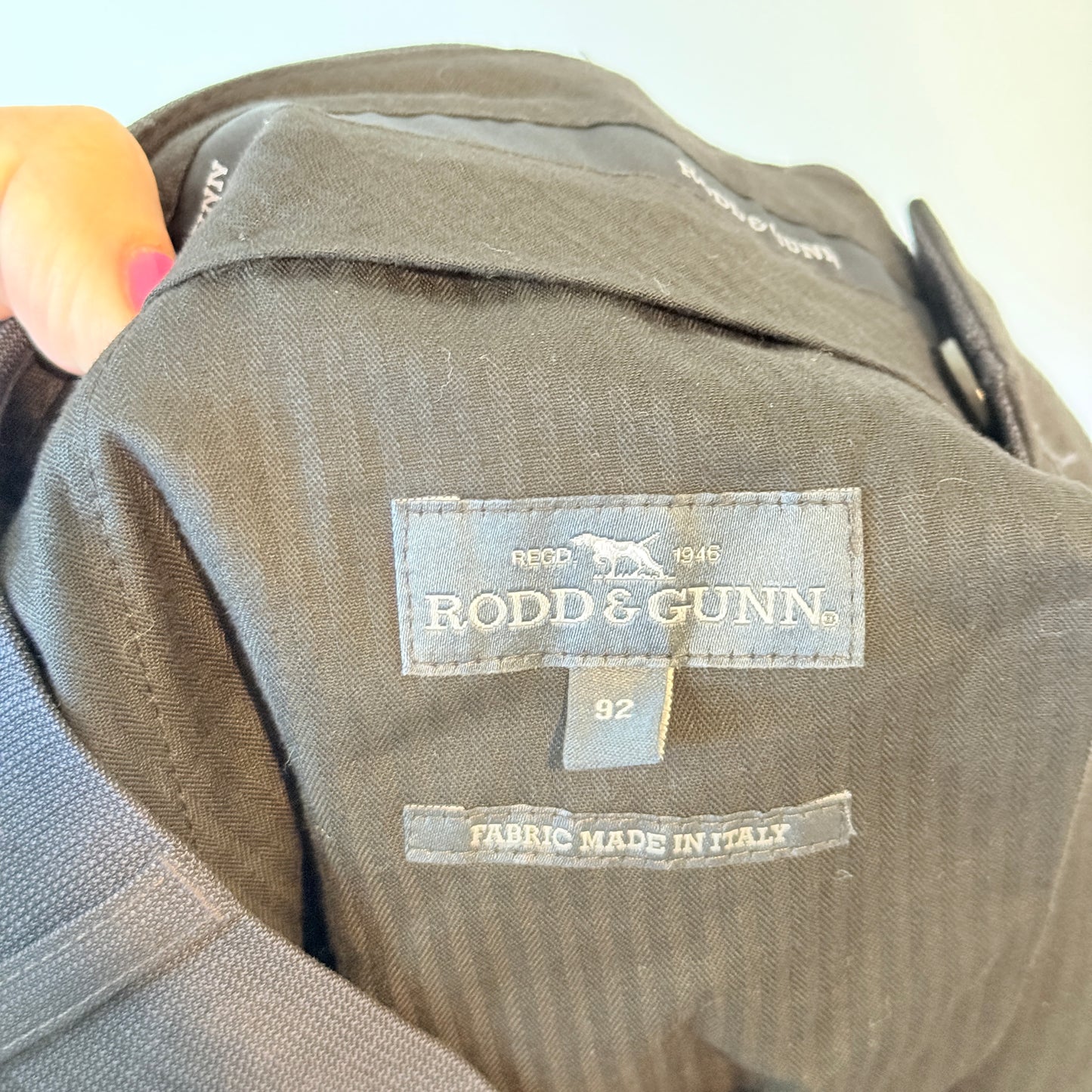 Rodd & Gunn Size 92 Men's 100% Wool Dark Grey Dress Slacks