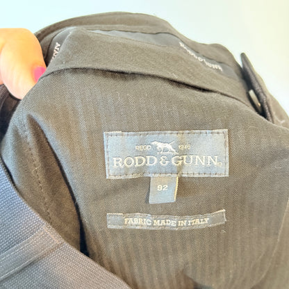 Rodd & Gunn Size 92 Men's 100% Wool Dark Grey Dress Slacks