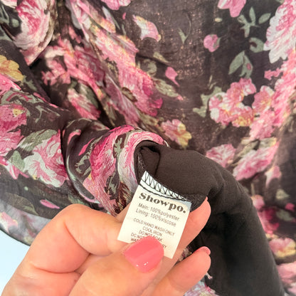 Showpo Rosey Short Sleeve Floral Mini Dress Size 6