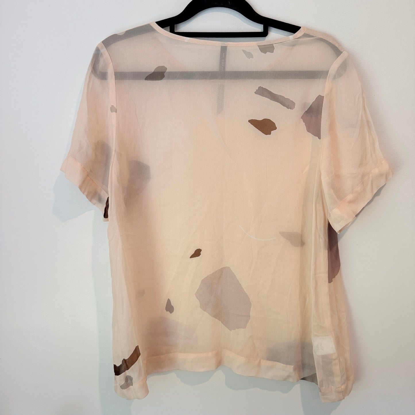 NYNE Abstract Print Sheer Viscose Top Size 8