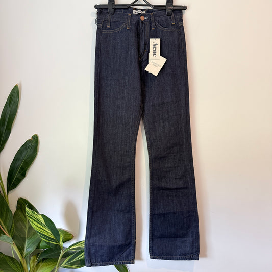 Acne Studios Luv Blue High-Waist Flare Jeans Size 24