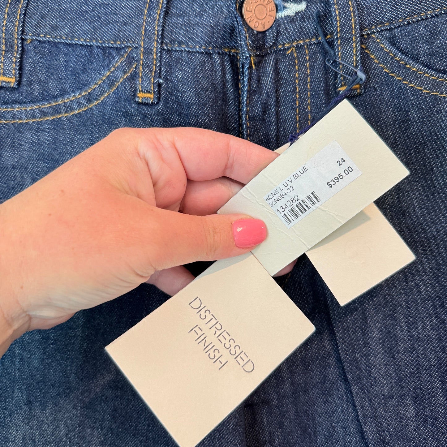Acne Studios Luv Blue High-Waist Flare Jeans Size 24