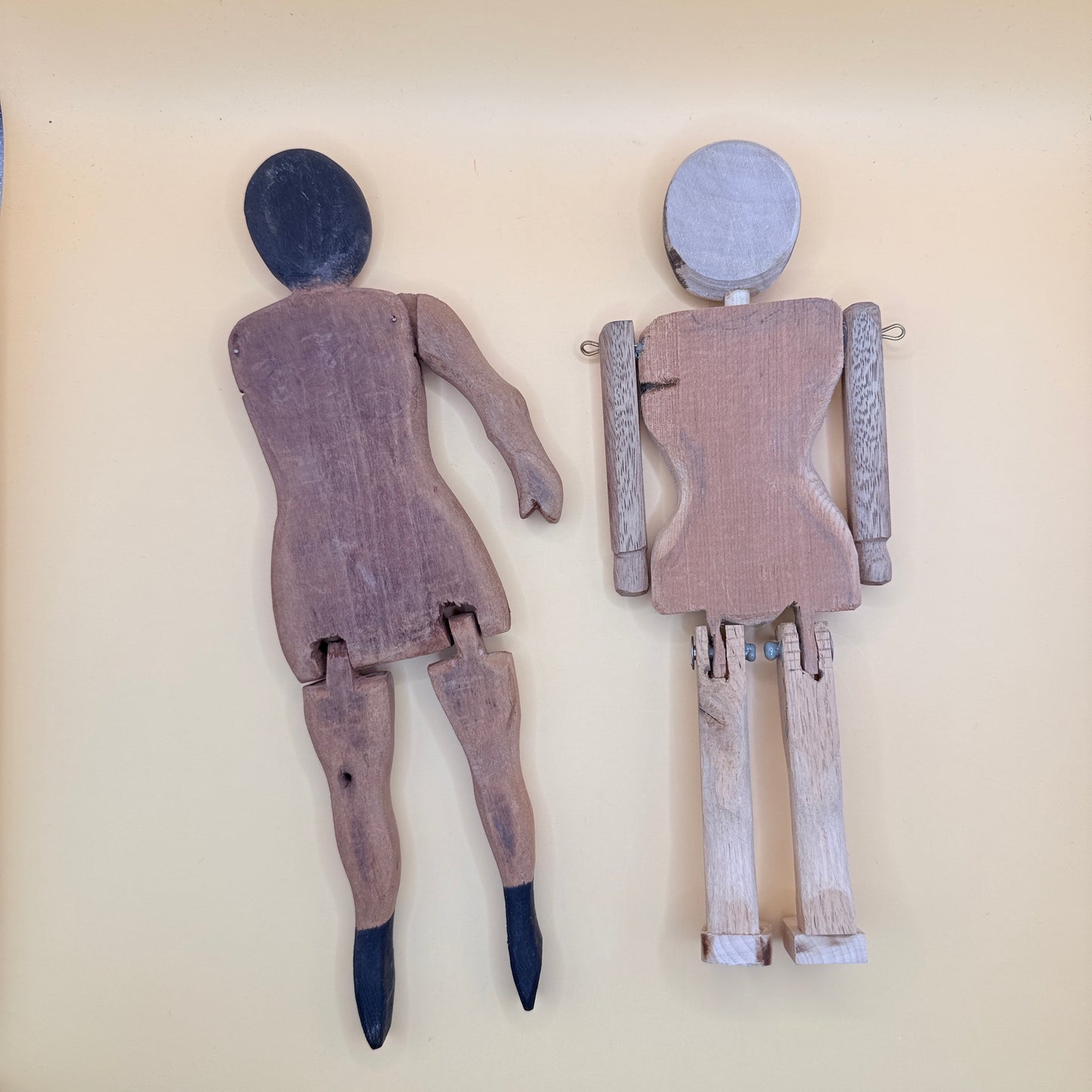 Vintage Wooden Dolls - Set of 2
