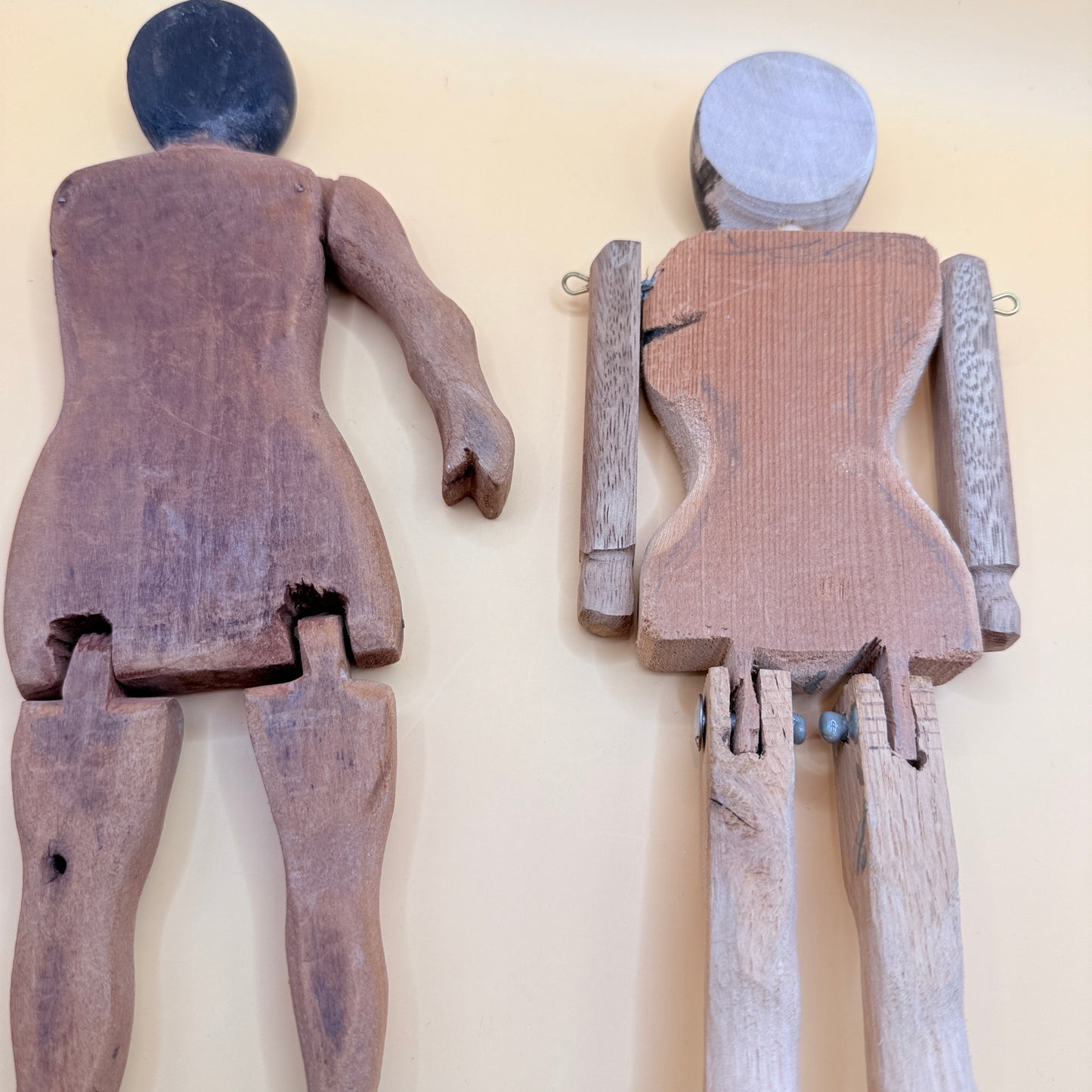Vintage Wooden Dolls - Set of 2