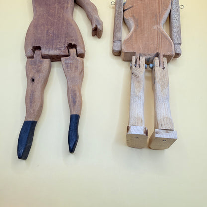 Vintage Wooden Dolls - Set of 2