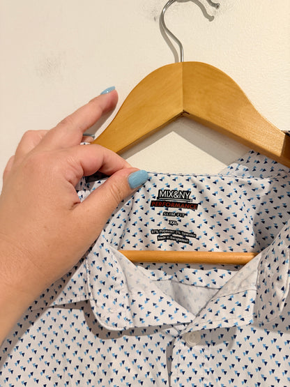 Mix & NY Size XXL Button-Up Short-Sleeve Shirt