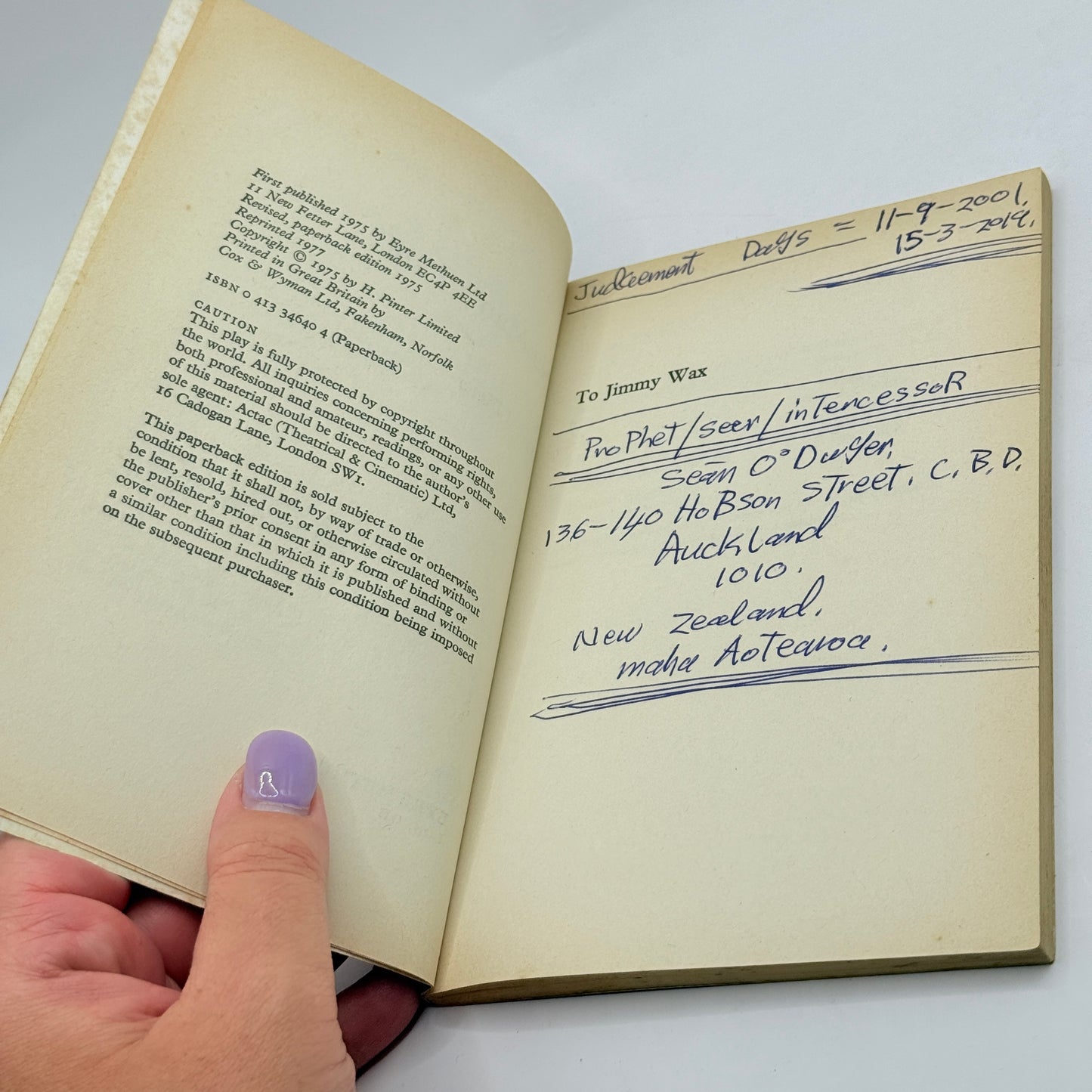 No Man's Land by Harold Pinter 1977