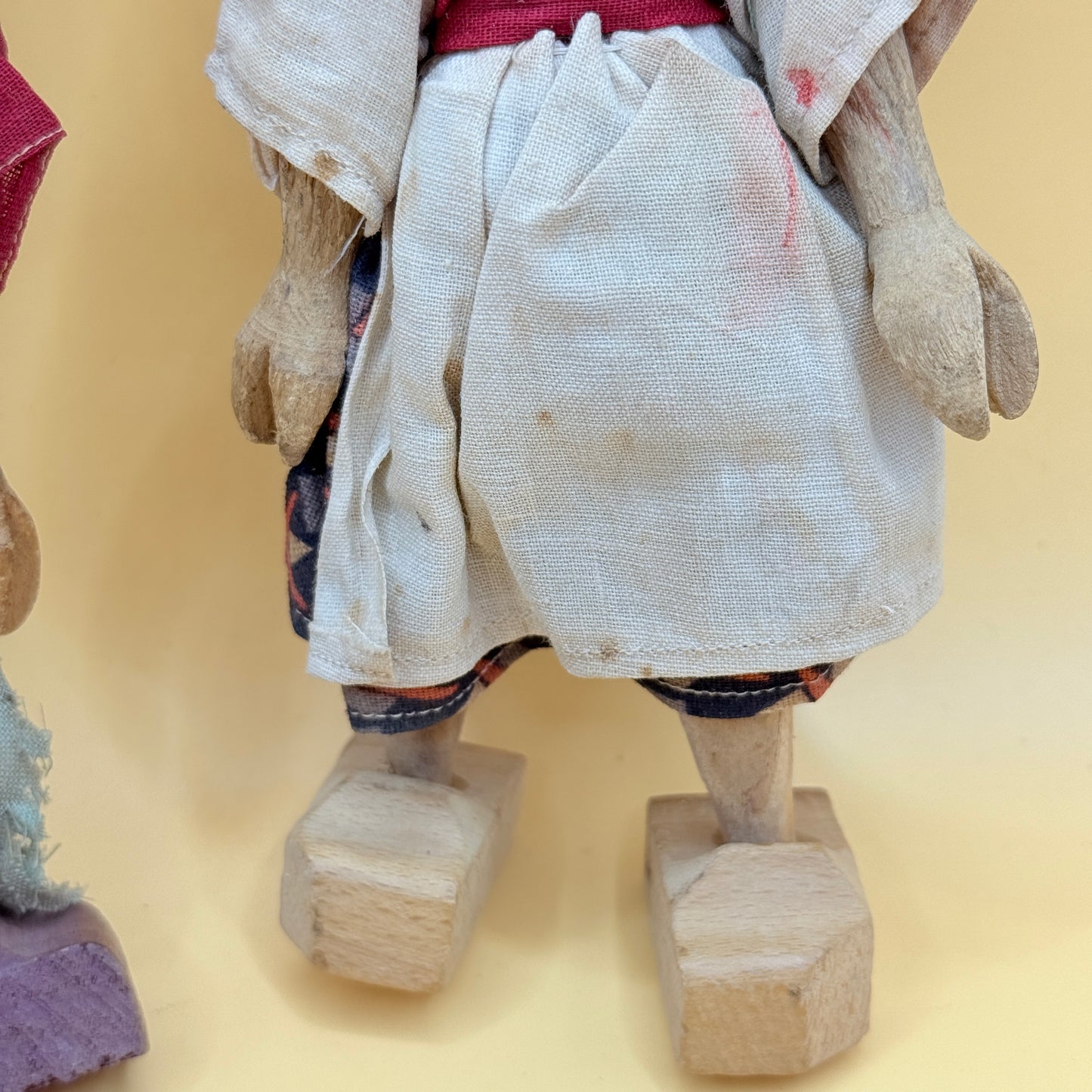Vintage Wooden Folk Dolls – Set of 2