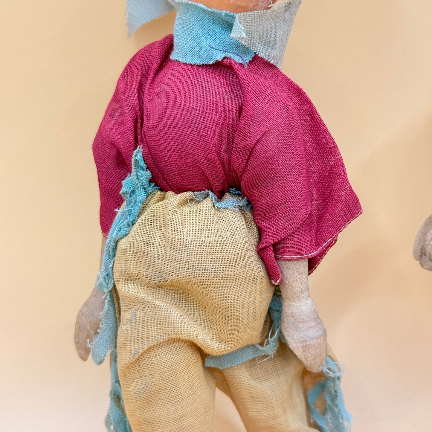 Vintage Wooden Folk Dolls – Set of 2