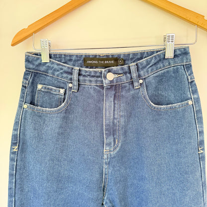Among The Brave Blue Wash Jeans – Classic Denim Style, Size 8
