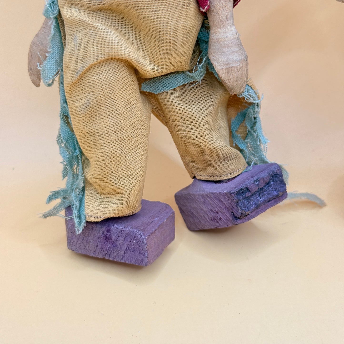 Vintage Wooden Folk Dolls – Set of 2
