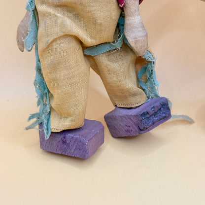 Vintage Wooden Folk Dolls – Set of 2