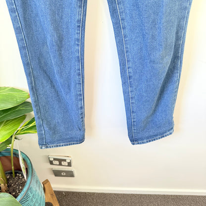Among The Brave Blue Wash Jeans – Classic Denim Style, Size 8