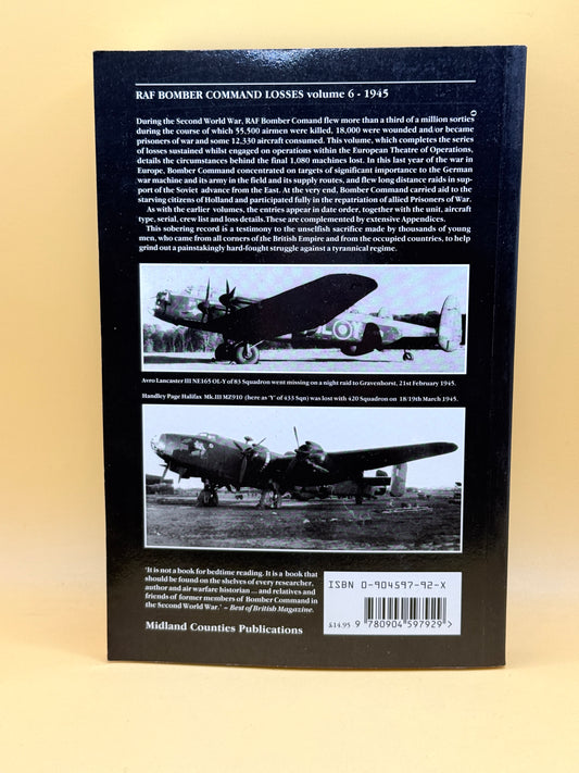 Royal Air Force Bomber Command Losses of the Second World War 1945 by W R Chorley