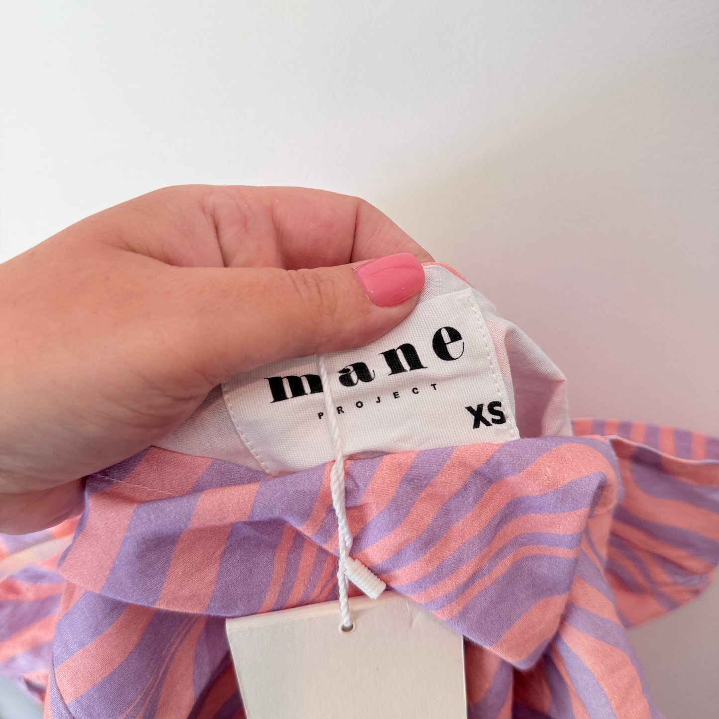 Mane Project Pink Swirl Print Puff Sleeve Mini Dress Size XS