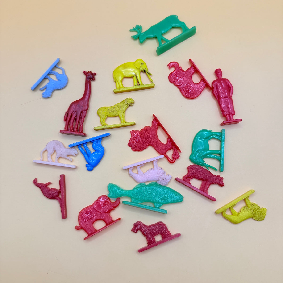 Vintage Plastic Cereal Box Mini Figures