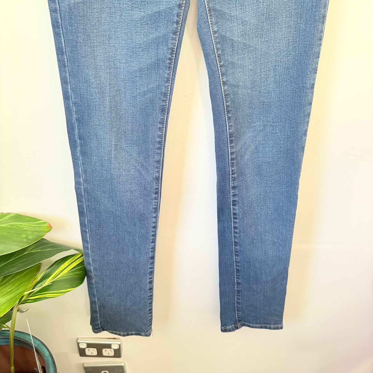 DISH High-Waisted Skinny Jeans – Multi-Button Fly, Size 28