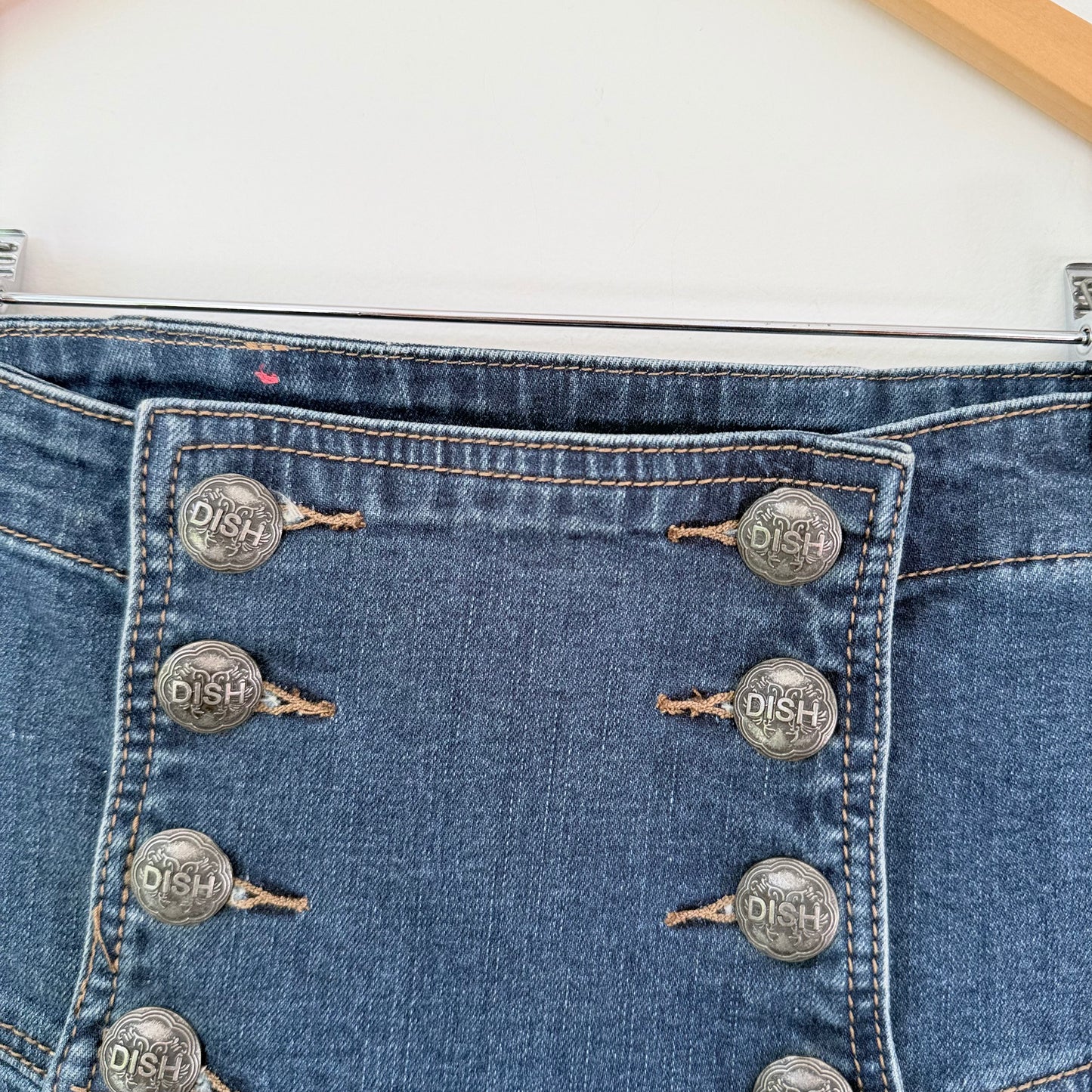 DISH High-Waisted Skinny Jeans – Multi-Button Fly, Size 28