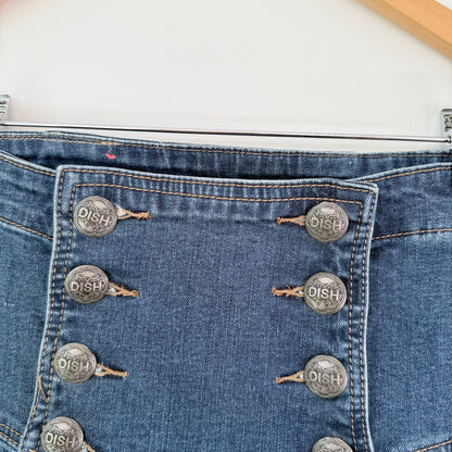 DISH High-Waisted Skinny Jeans – Multi-Button Fly, Size 28