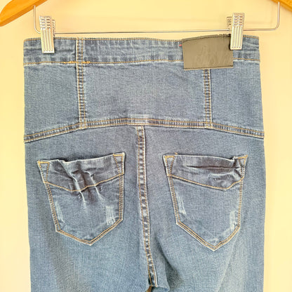 DISH High-Waisted Skinny Jeans – Multi-Button Fly, Size 28