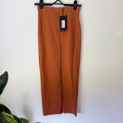 NYNE Tabacco Ribbed Knit Layer Skirt Size 8