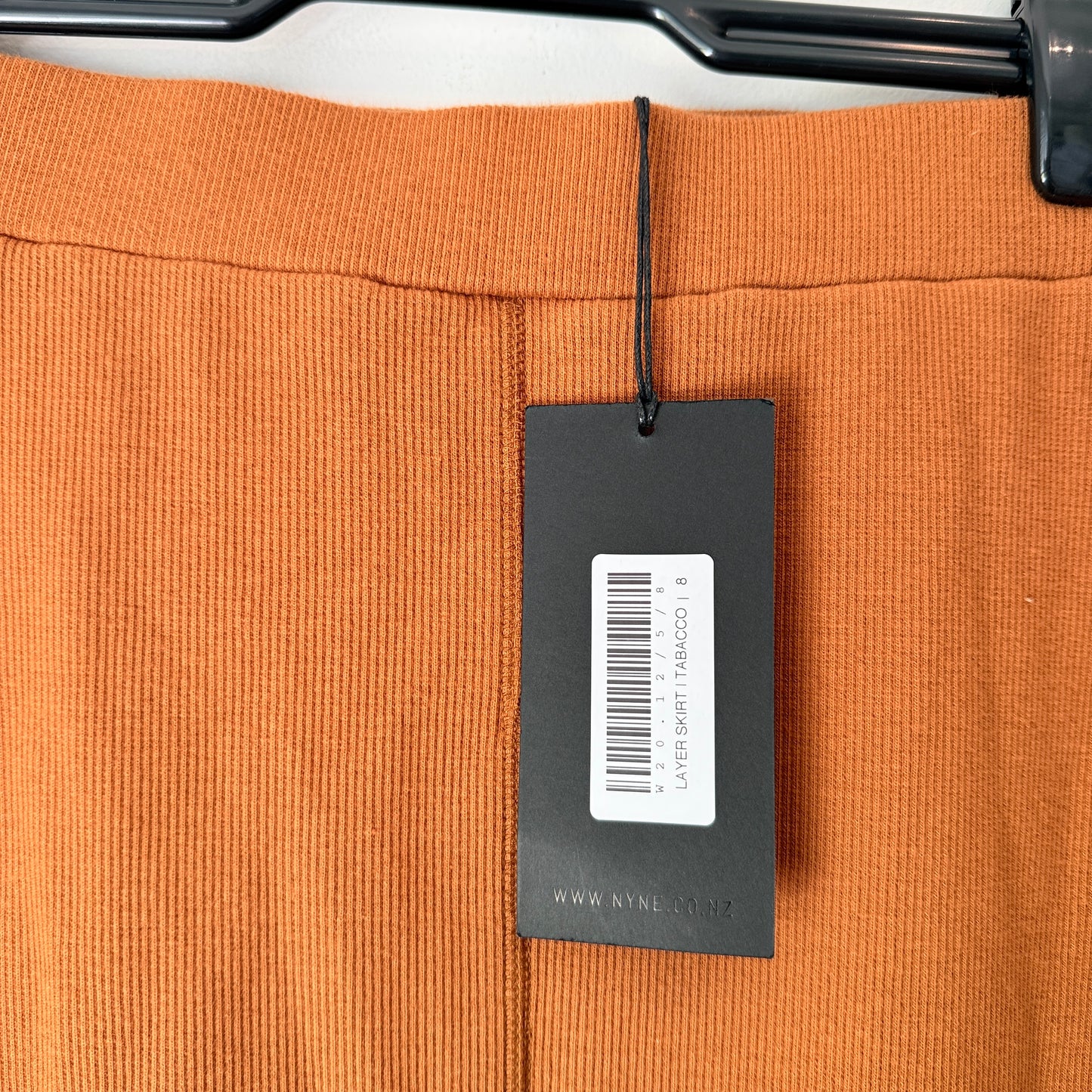 NYNE Tabacco Ribbed Knit Layer Skirt Size 8