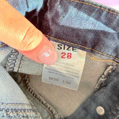 DISH High-Waisted Skinny Jeans – Multi-Button Fly, Size 28