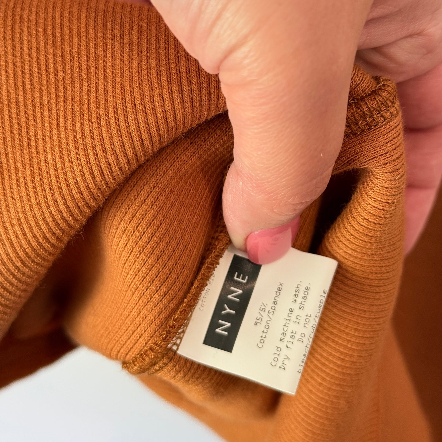 NYNE Tabacco Ribbed Knit Layer Skirt Size 8