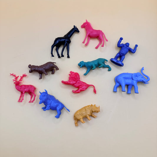 Vintage Plastic Cereal Box Mini Figures