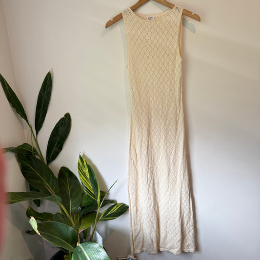 Cotton On Size XS Long Vanilla Crochet Dress