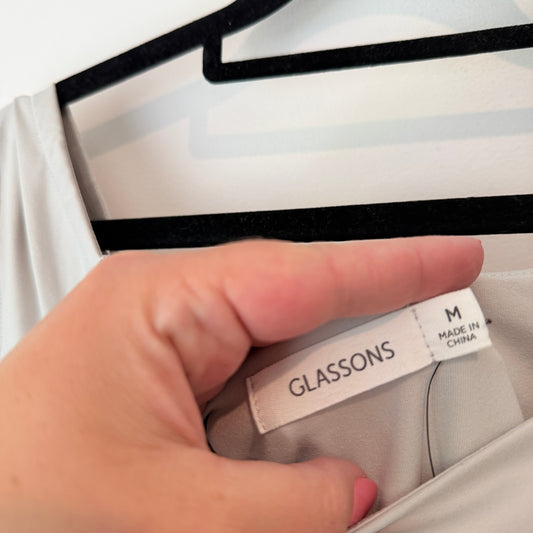 Glassons Light Grey Off-Shoulder Bodysuit - Size M