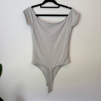 Glassons Light Grey Off-Shoulder Bodysuit - Size M