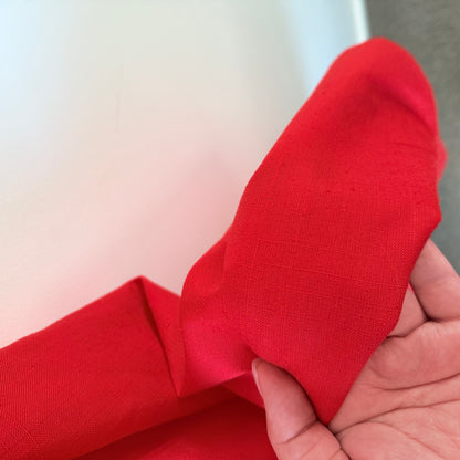 Vintage Katies Red Button-Down Midi Tea Dress – Puff Sleeves, Size 10