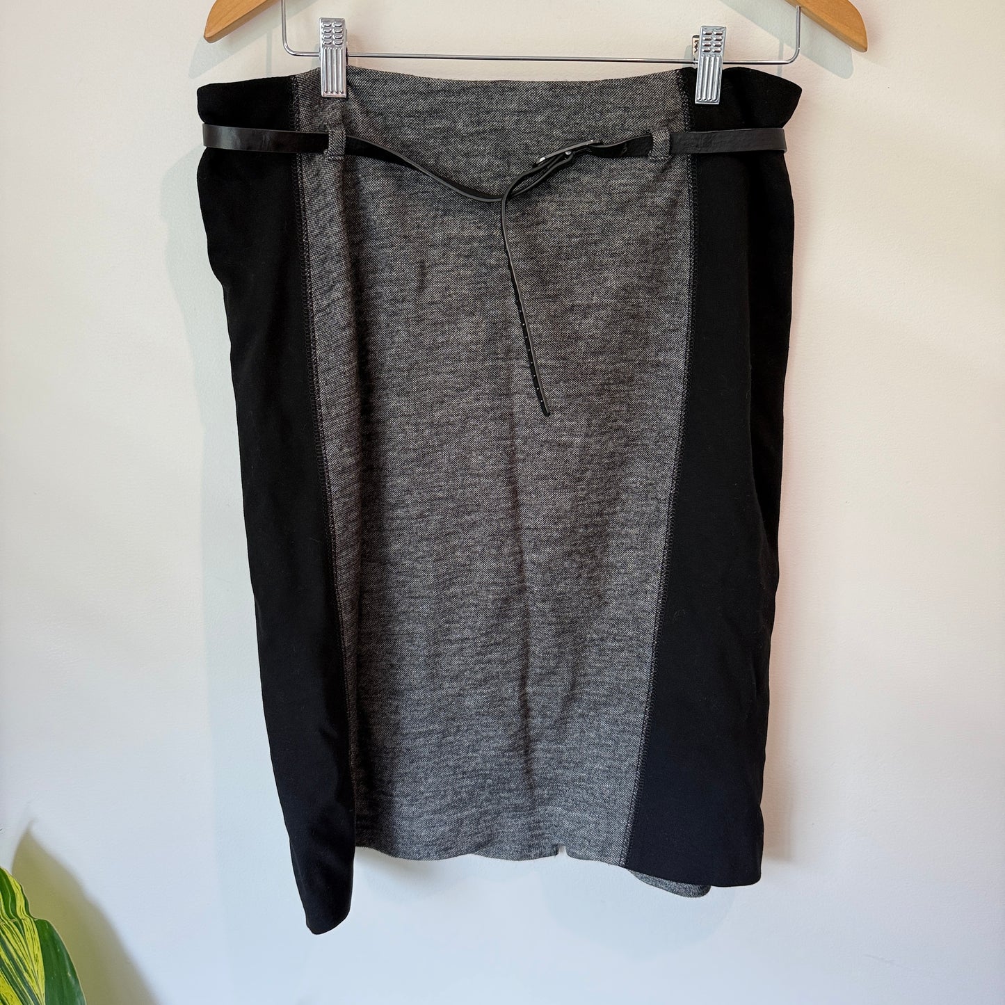 Gerry Weber Black & Gray Tweed Pencil Skirt with Belt - 86cm Waist