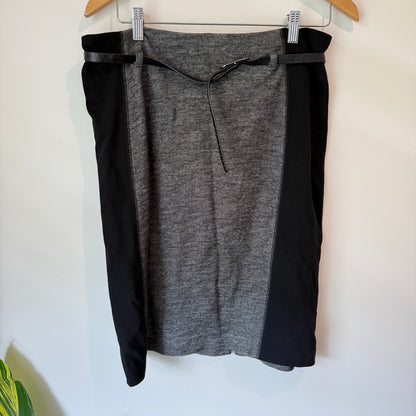 Gerry Weber Black & Gray Tweed Pencil Skirt with Belt - 86cm Waist