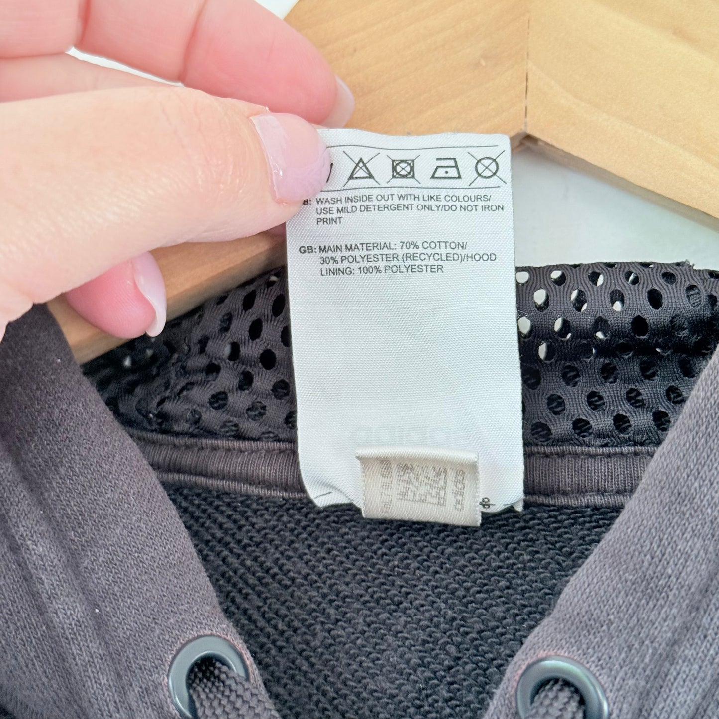 Adidas Favorites Black Hoodie – All-Over Logo Print Style , Size M