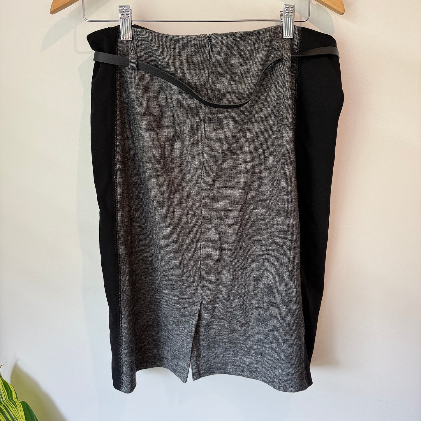 Gerry Weber Black & Gray Tweed Pencil Skirt with Belt - 86cm Waist