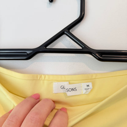 Glassons Asymmetrical Ruffle Skirt Yellow Size M