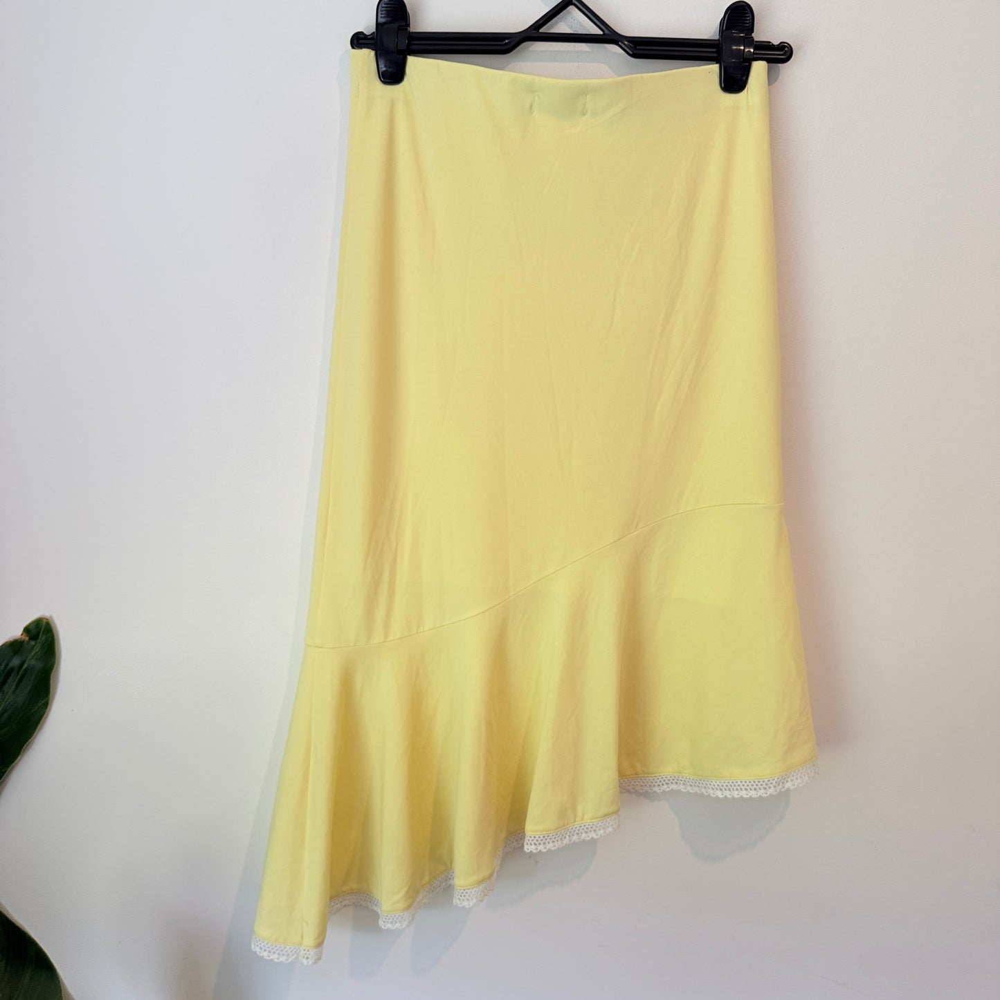 Glassons Asymmetrical Ruffle Skirt Yellow Size M