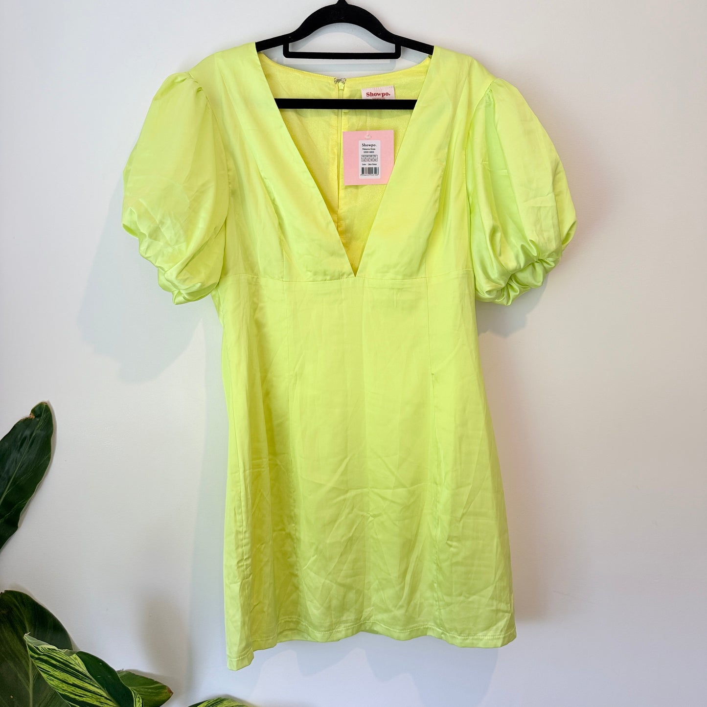 Showpo Palmeira Dress Lime Green Size 14