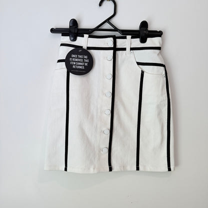 Sass & Bide The Circus Ball Mini Skirt White/Black Size 36